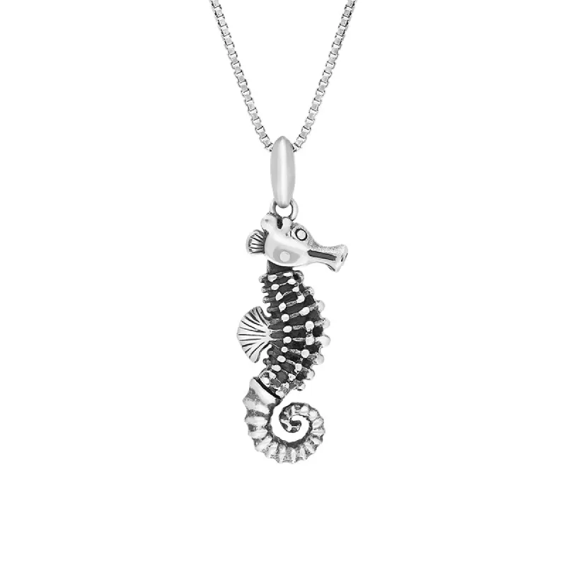 Sterling Silver Small Seahorse Pendant Necklace D sold by C.W. Sellors