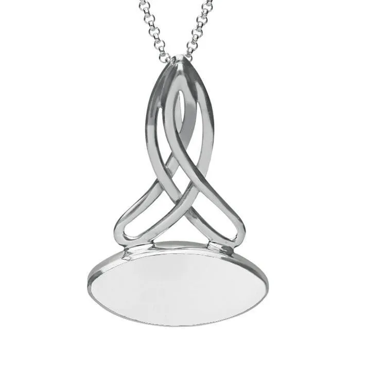 Sterling Silver Bauxite Wide Marquise Celtic Necklace sold by C.W. Sellors