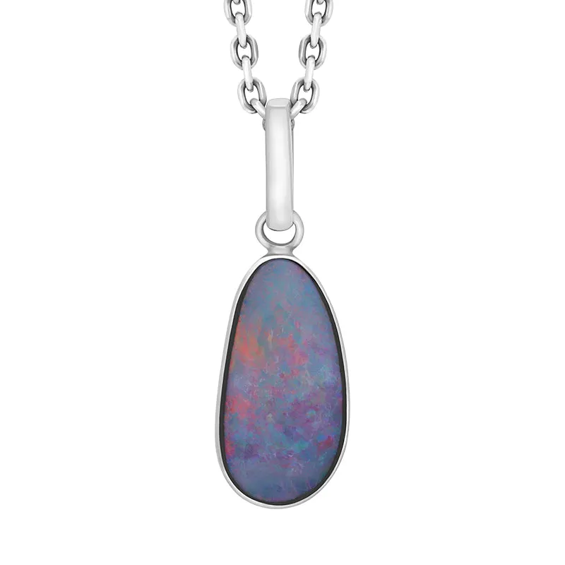 Sterling Silver Opal Doublet Abstract Necklace D sold by C.W. Sellors