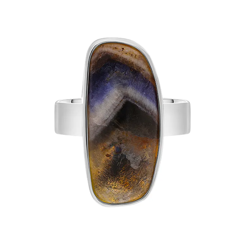 Sterling Silver Blue John Abstract Oval Shaped Ring D sold by C.W. Sellors product image thumbnail 2