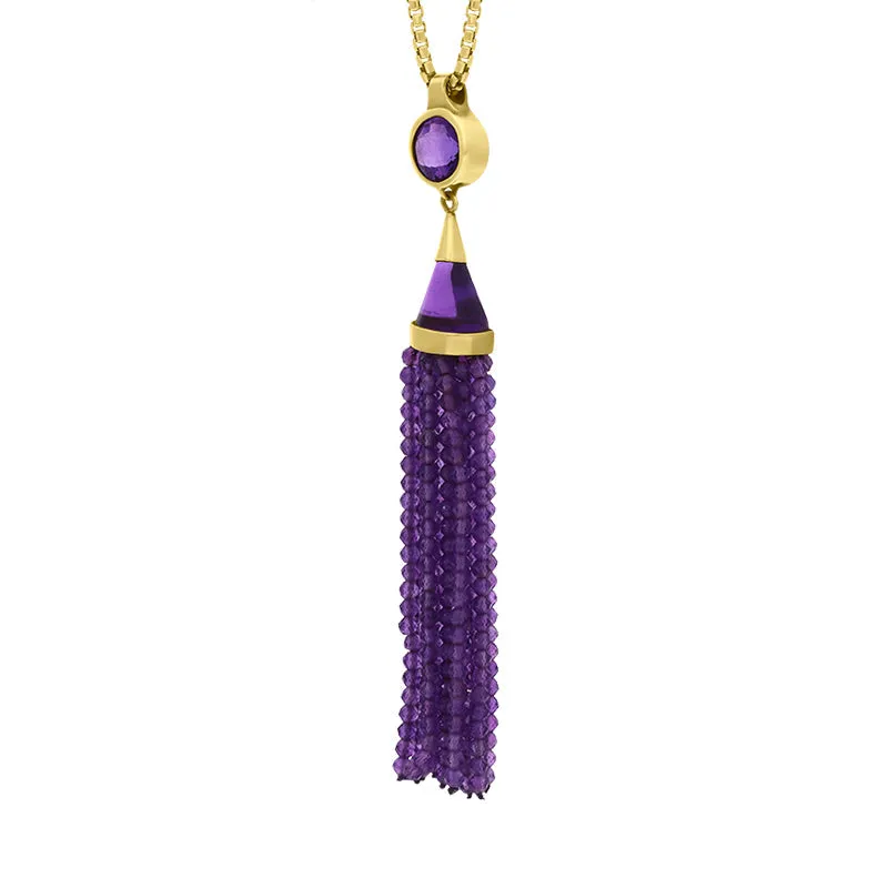 Gold Plated Sterling Silver Amethyst Cascade Tassel Necklace D sold by C.W. Sellors product image thumbnail 2