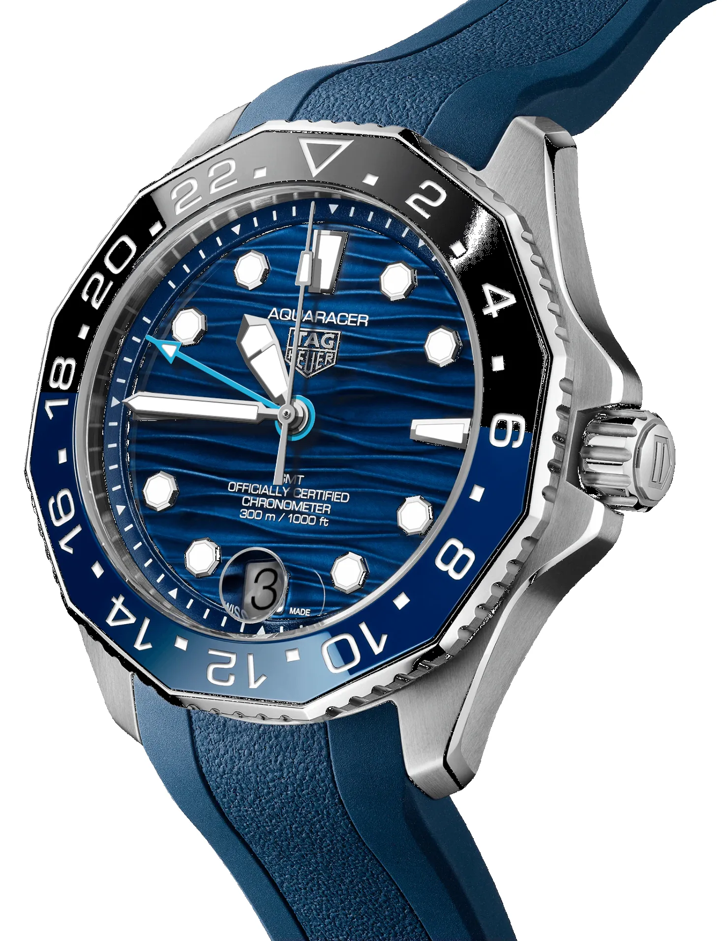 TAG Heuer Aquaracer Professional 300 GMT Rubber Watch sold by C.W. Sellors product image thumbnail 3