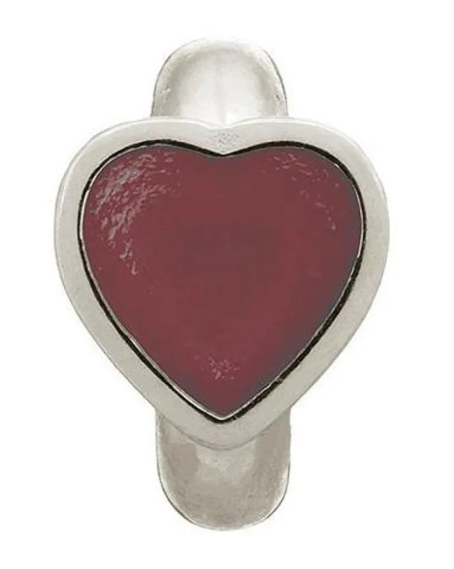 Endless Jewellery Sterling Silver Violet Enamel Heart Charm D sold by C.W. Sellors
