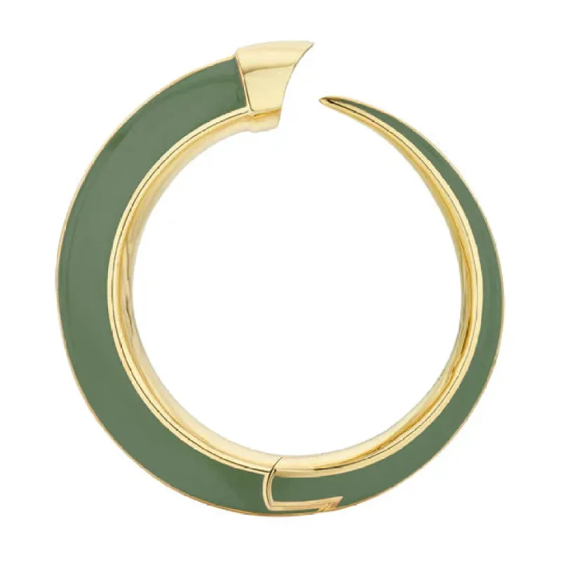 Shaun Leane Sabre Solis 18ct Yellow Gold Vermeil Sterling Silver Leaf Ceramic Cuff sold by C.W. Sellors
