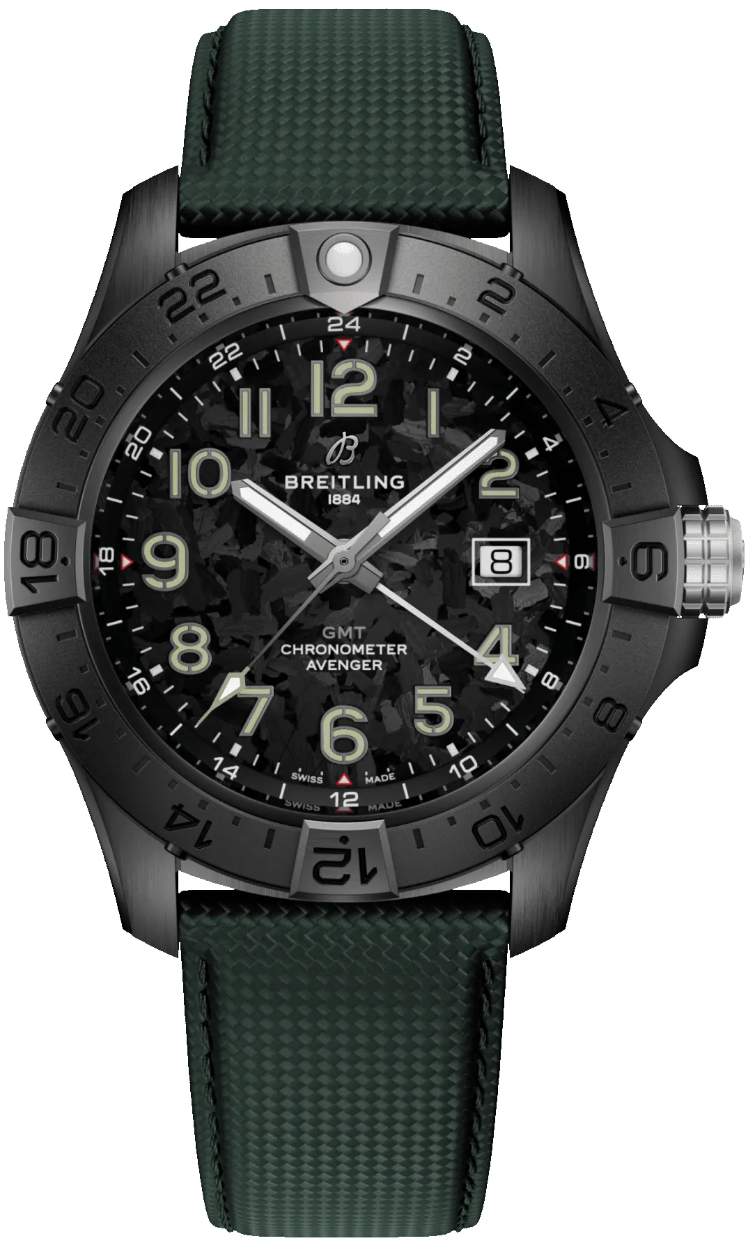 Breitling Avenger Automatic GMT 44 Night Mission Watch sold by C.W. Sellors
