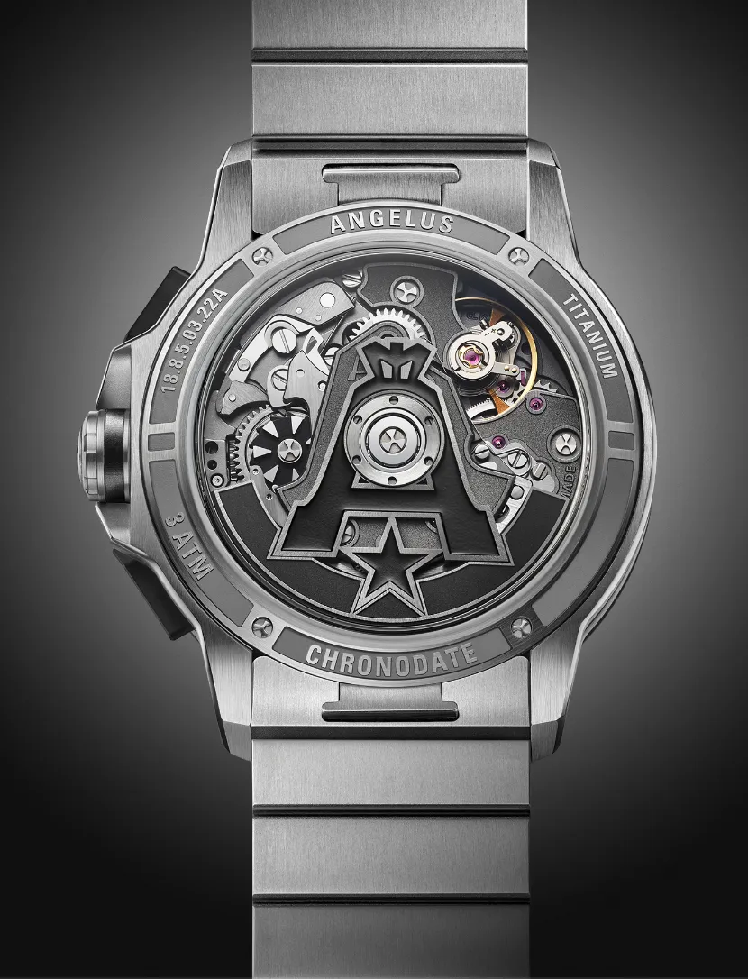 Angelus Chronodate Titanium Magnetic Silver Titanium Watch sold by C.W. Sellors product image thumbnail 4