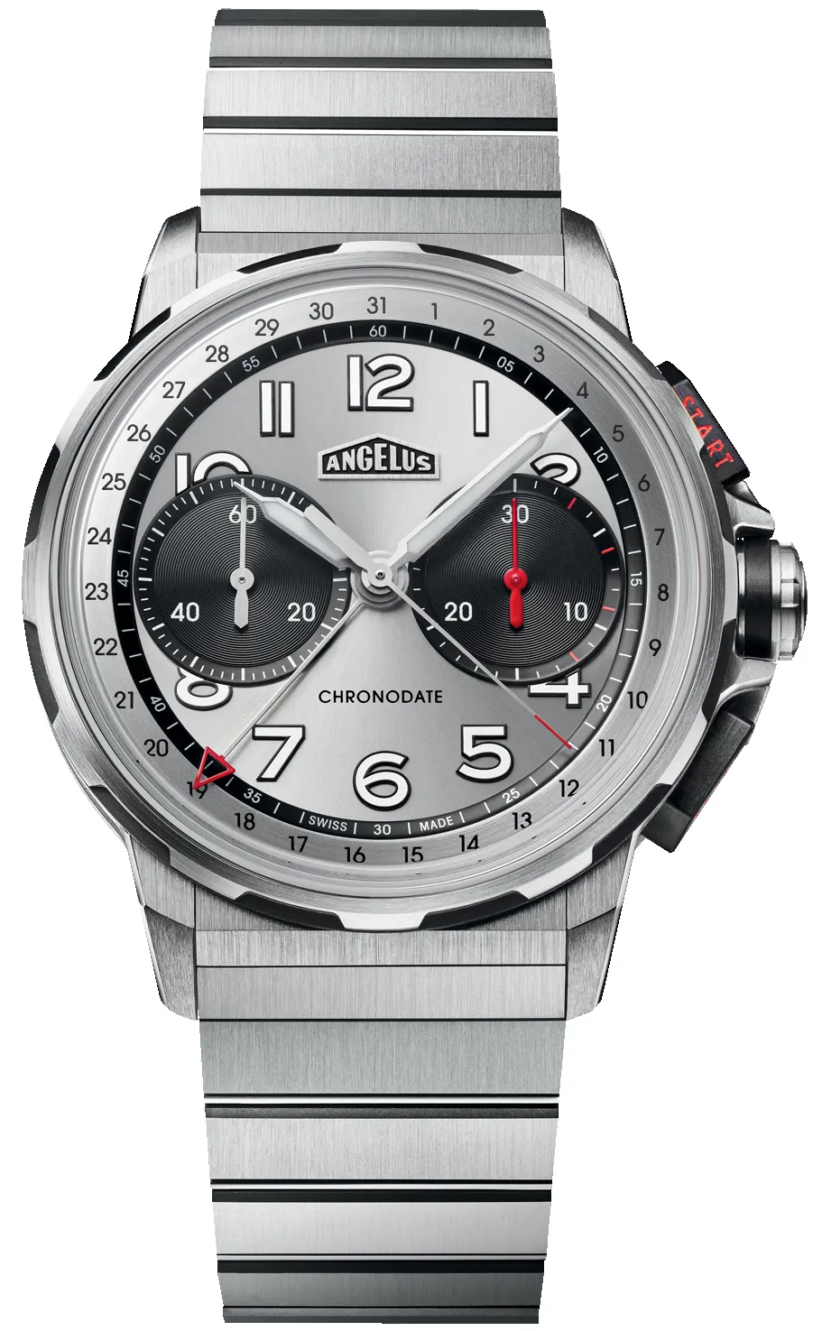 Angelus Chronodate Titanium Magnetic Silver Titanium Watch sold by C.W. Sellors
