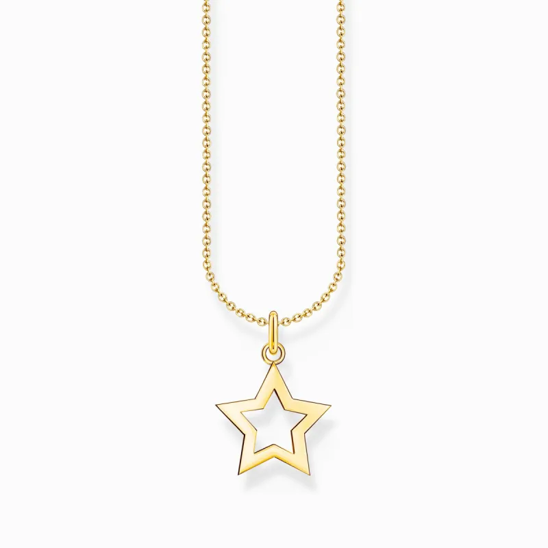 Thomas Sabo Gold Plated Sterling Silver Star Necklace sold by C.W. Sellors