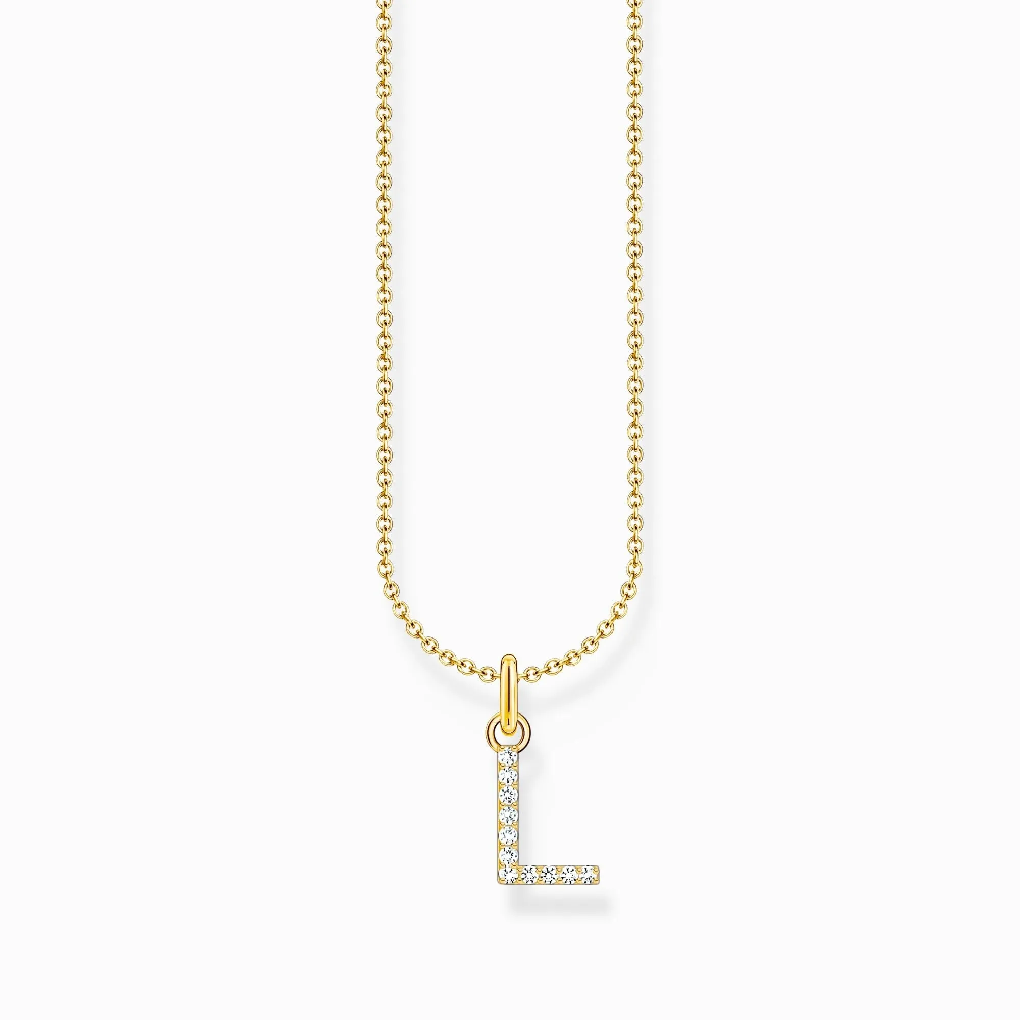 Thomas Sabo Gold Plated Sterling Silver Letter L Necklace sold by C.W. Sellors