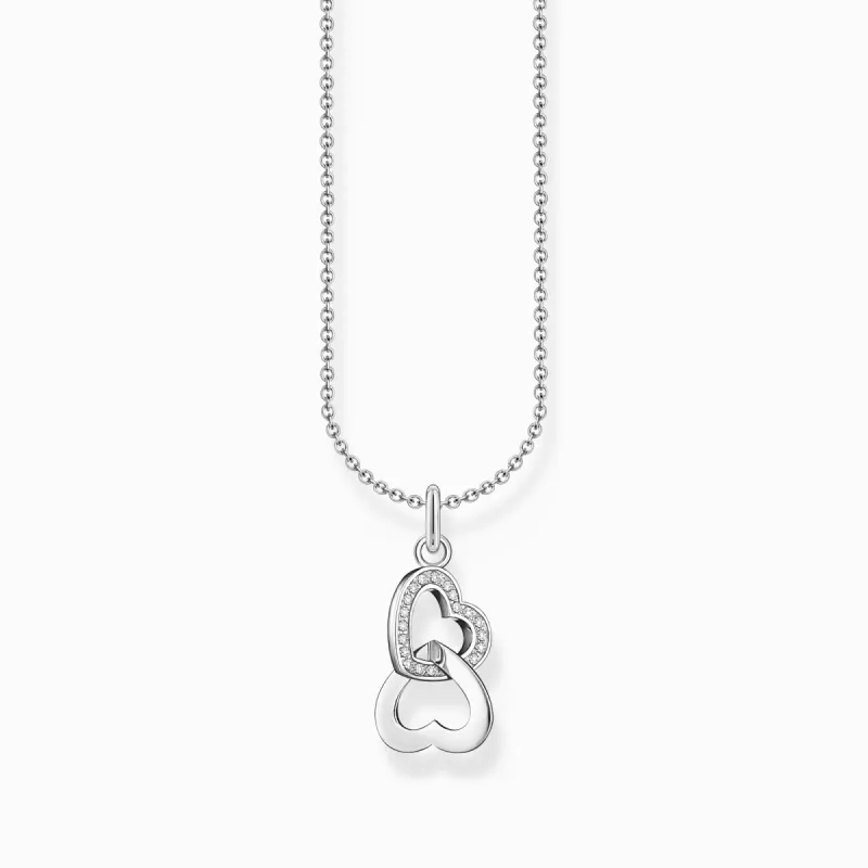 Thomas Sabo Sterling Silver Red Zirconia Heart Necklace sold by C.W. Sellors