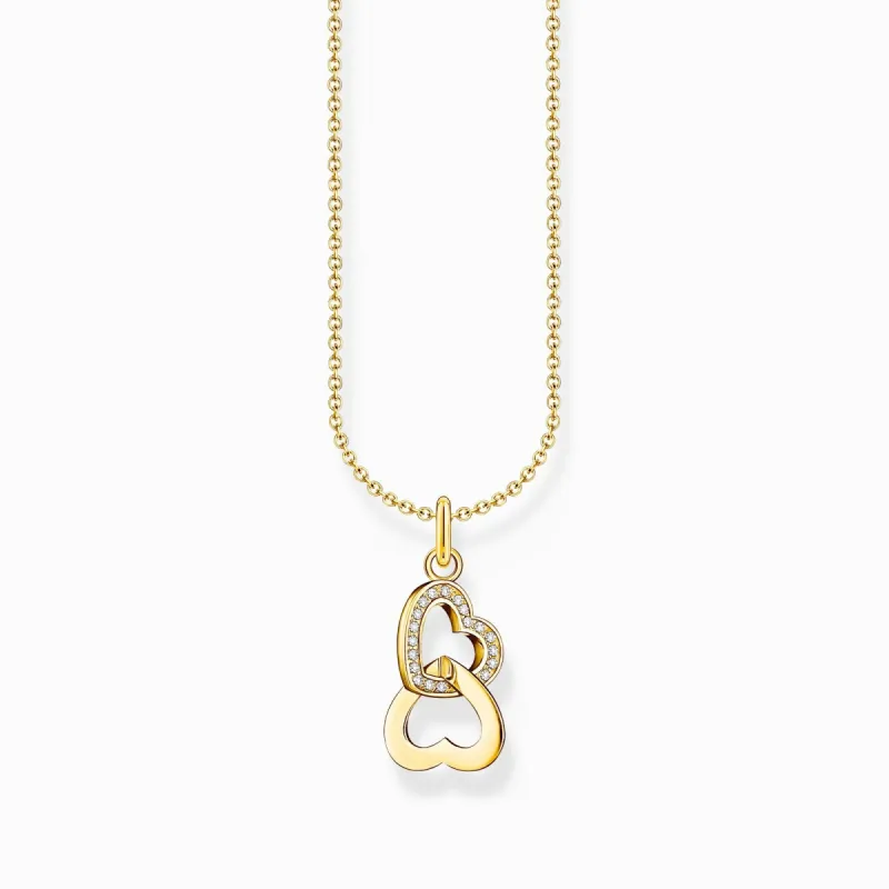 Thomas Sabo Gold Plated Sterling Silver Intertwined Hearts Necklace sold by C.W. Sellors
