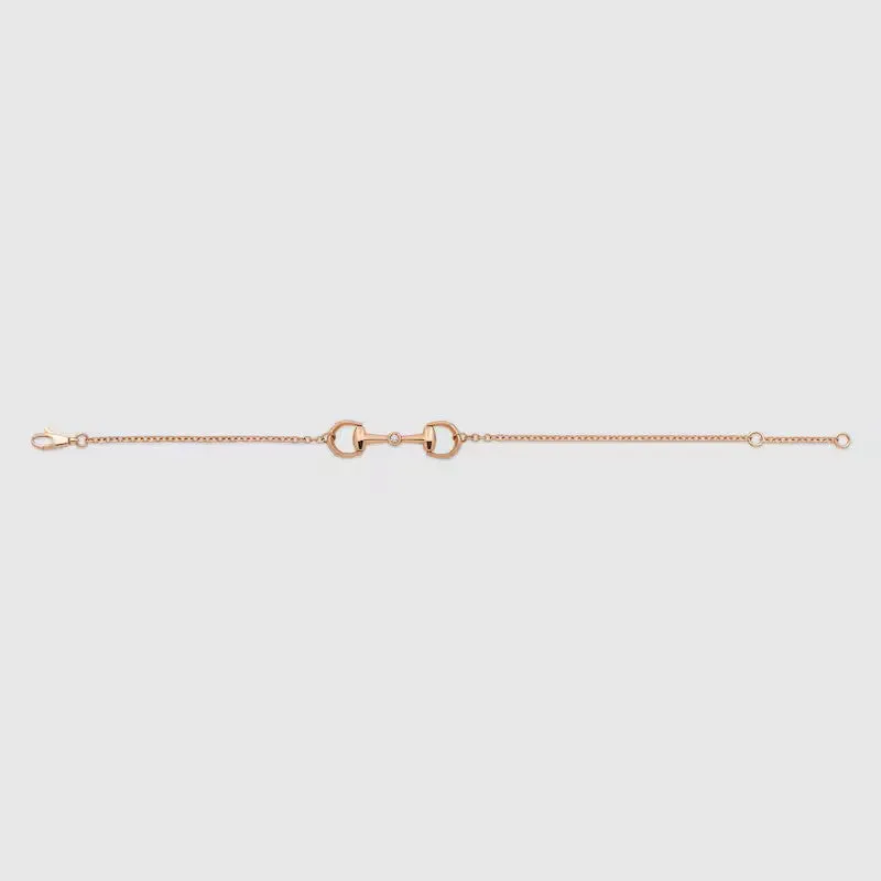 Gucci Horsebit 18ct Rose Gold 0.03ct Diamond Bracelet sold by C.W. Sellors product image thumbnail 2