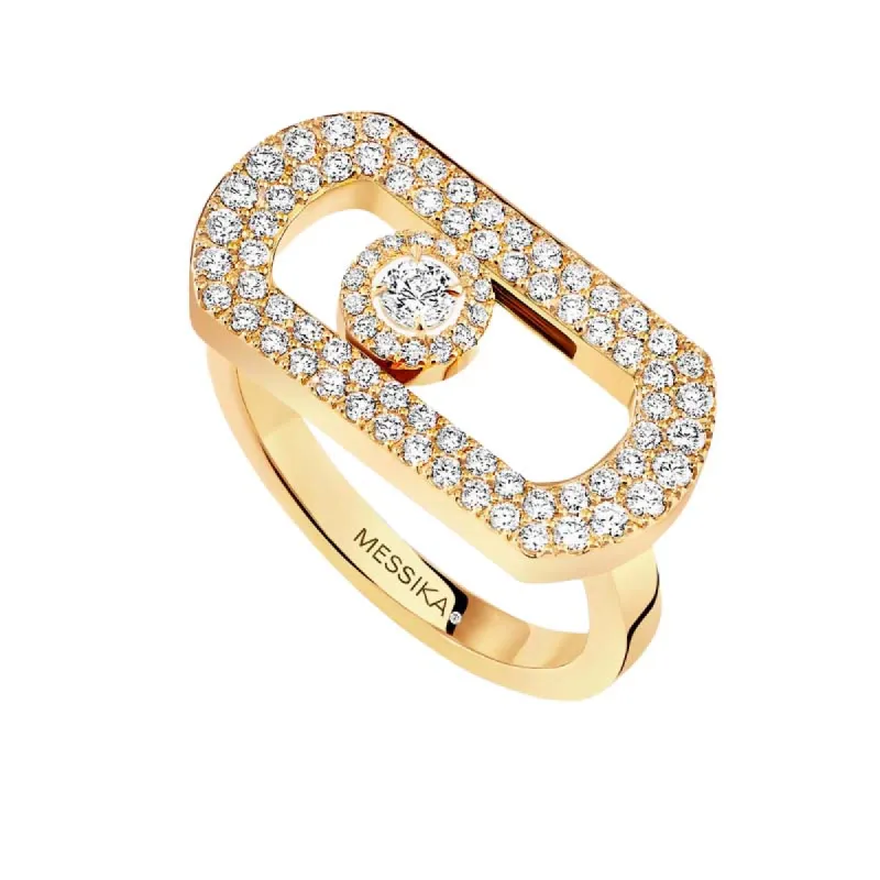 Messika So Move 18ct Yellow Gold Diamond Pave Ring sold by C.W. Sellors