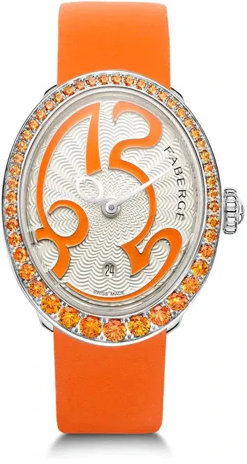 Faberge Colours of Love Eggsistence Orange Sapphire Watch sold by C.W. Sellors