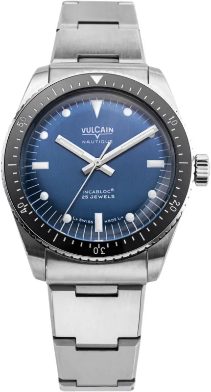 Vulcain Skindiver Nautique Blue White Lum Watch made by C.W. Sellors