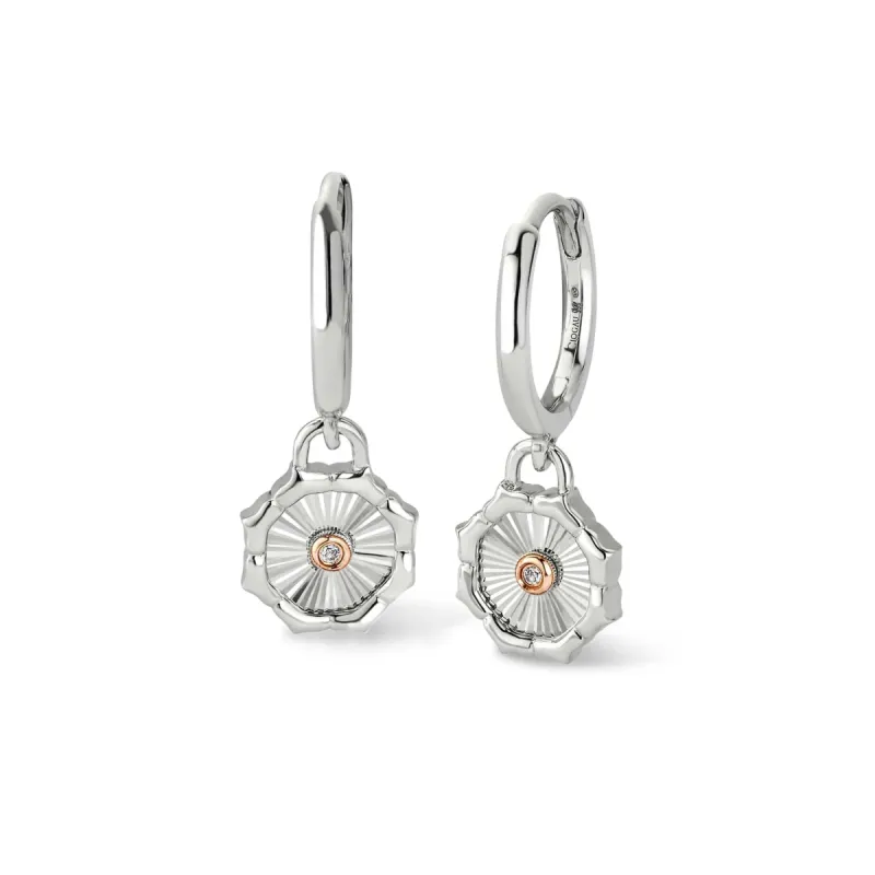 Clogau Nos Da Silver Drop Hoop Earrings sold by C.W. Sellors