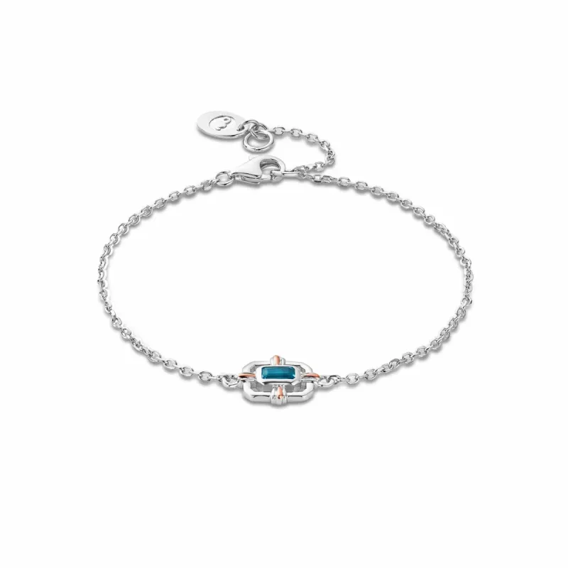 Clogau Enchanted Gateways Sterling Silver Swiss Blue Topaz Stud Bracelet sold by C.W. Sellors