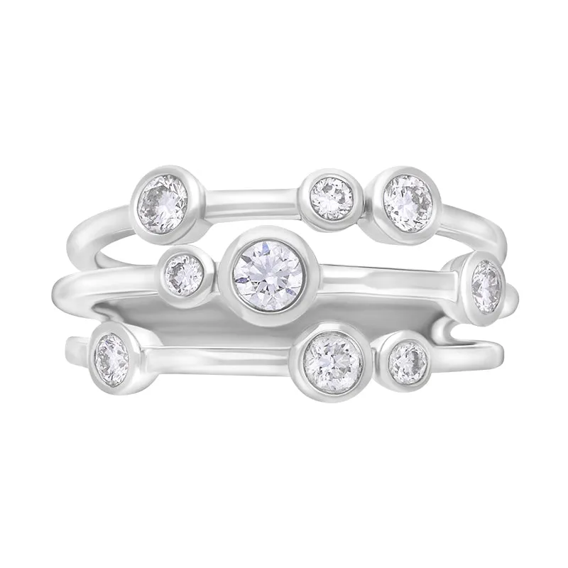 18ct White Gold 0.54ct Diamond Cluster Bubble Ring sold by C.W. Sellors product image thumbnail 2