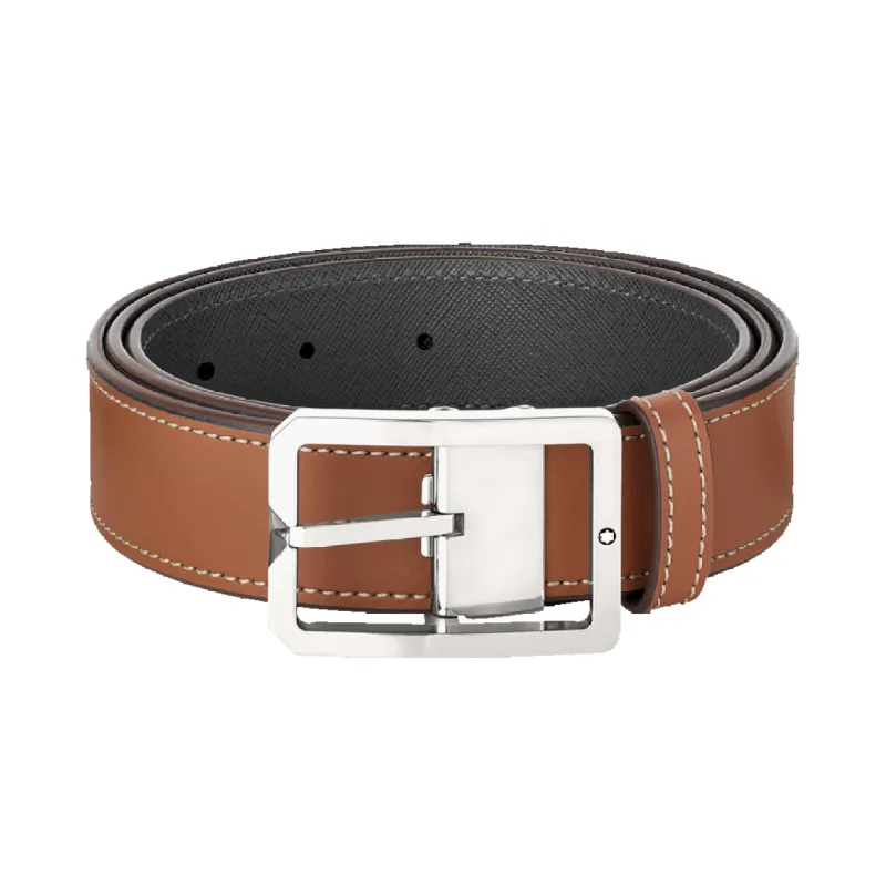 Montblanc Belt Vintage Palladium Reversible Tan/Grey D sold by C.W. Sellors