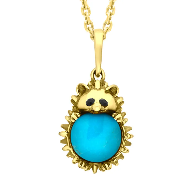 18ct Yellow Gold Amber Medium Hedgehog Necklace sold by C.W. Sellors