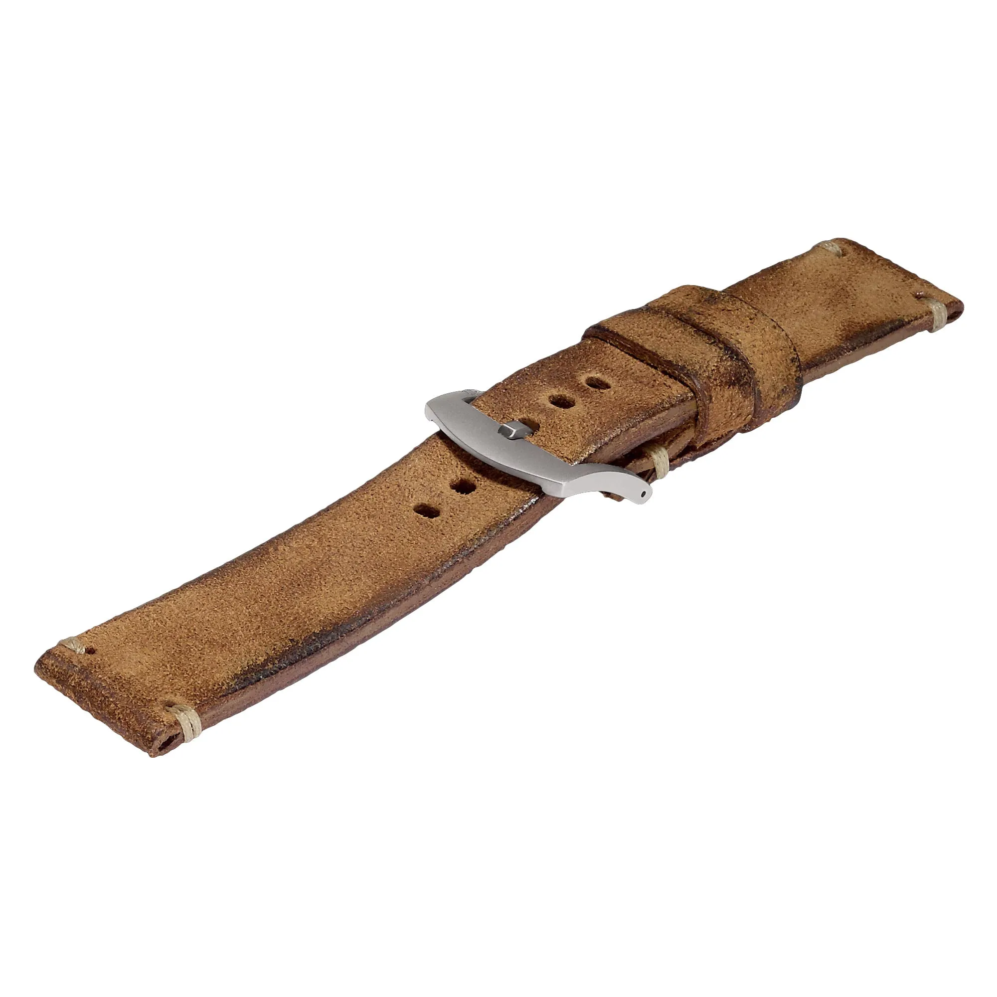 U-Boat Strap 6963 SS 23/22 Aged Leather Brown Buckle sold by C.W. Sellors