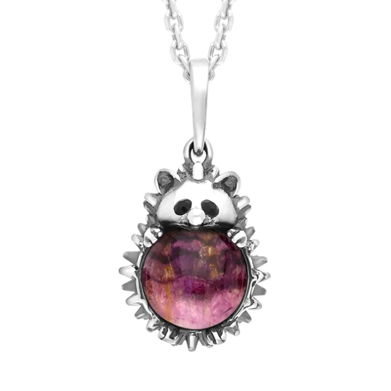 Sterling Silver Turquoise Medium Hedgehog Necklace sold by C.W. Sellors