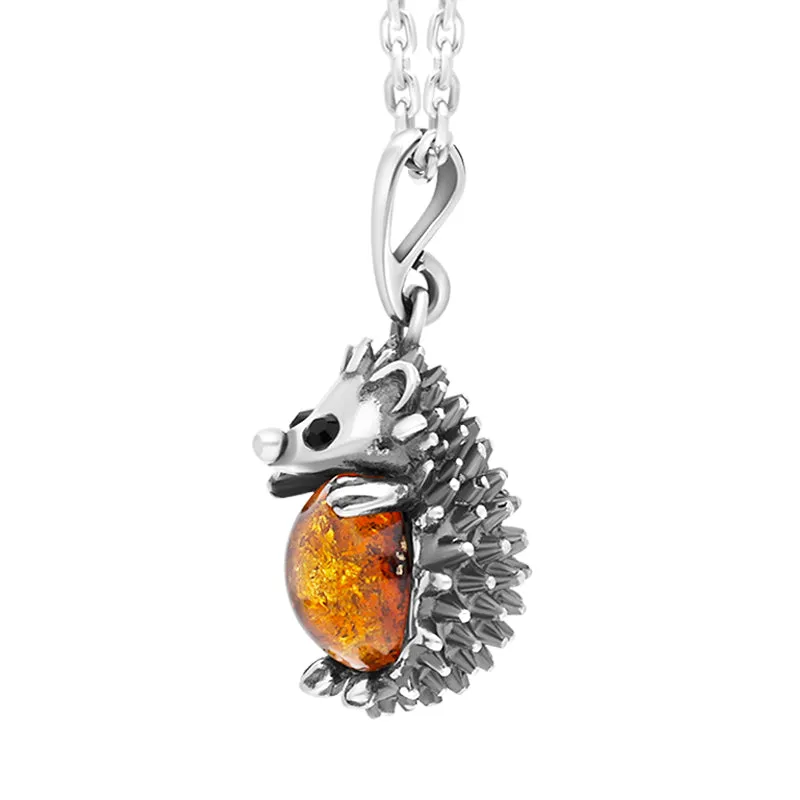 9ct Yellow Gold Whitby Jet Medium Hedgehog Necklace sold by C.W. Sellors product image thumbnail 2