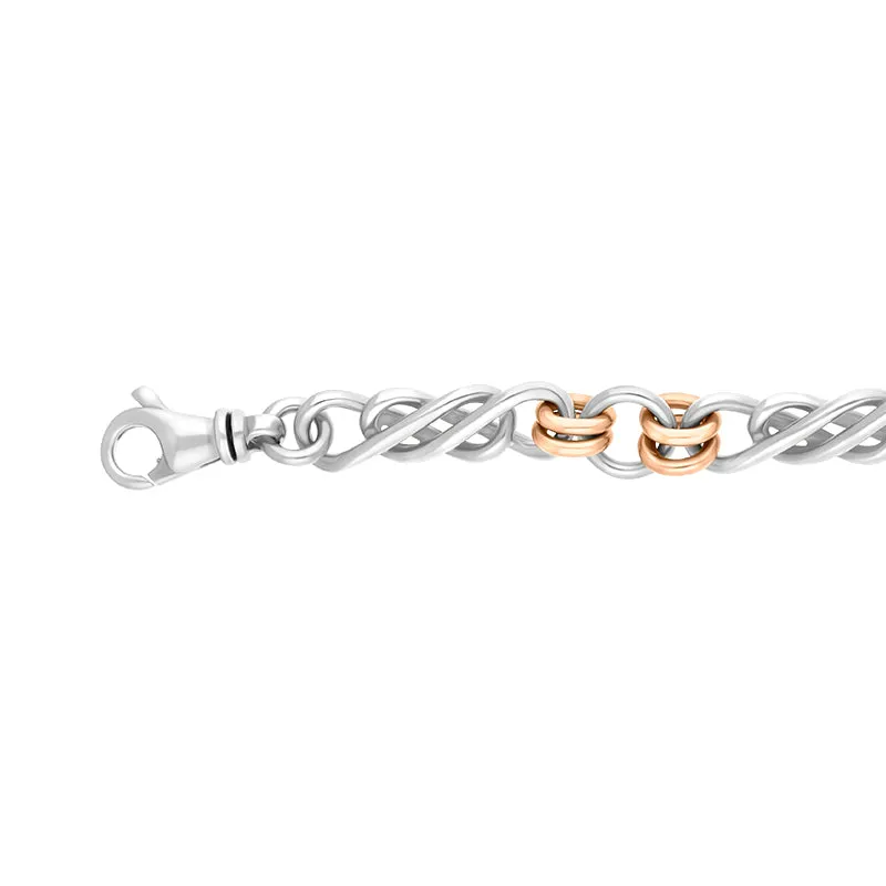 18ct Rose Gold Sterling Silver Celtic Twist Handmade Bracelet sold by C.W. Sellors product image thumbnail 2