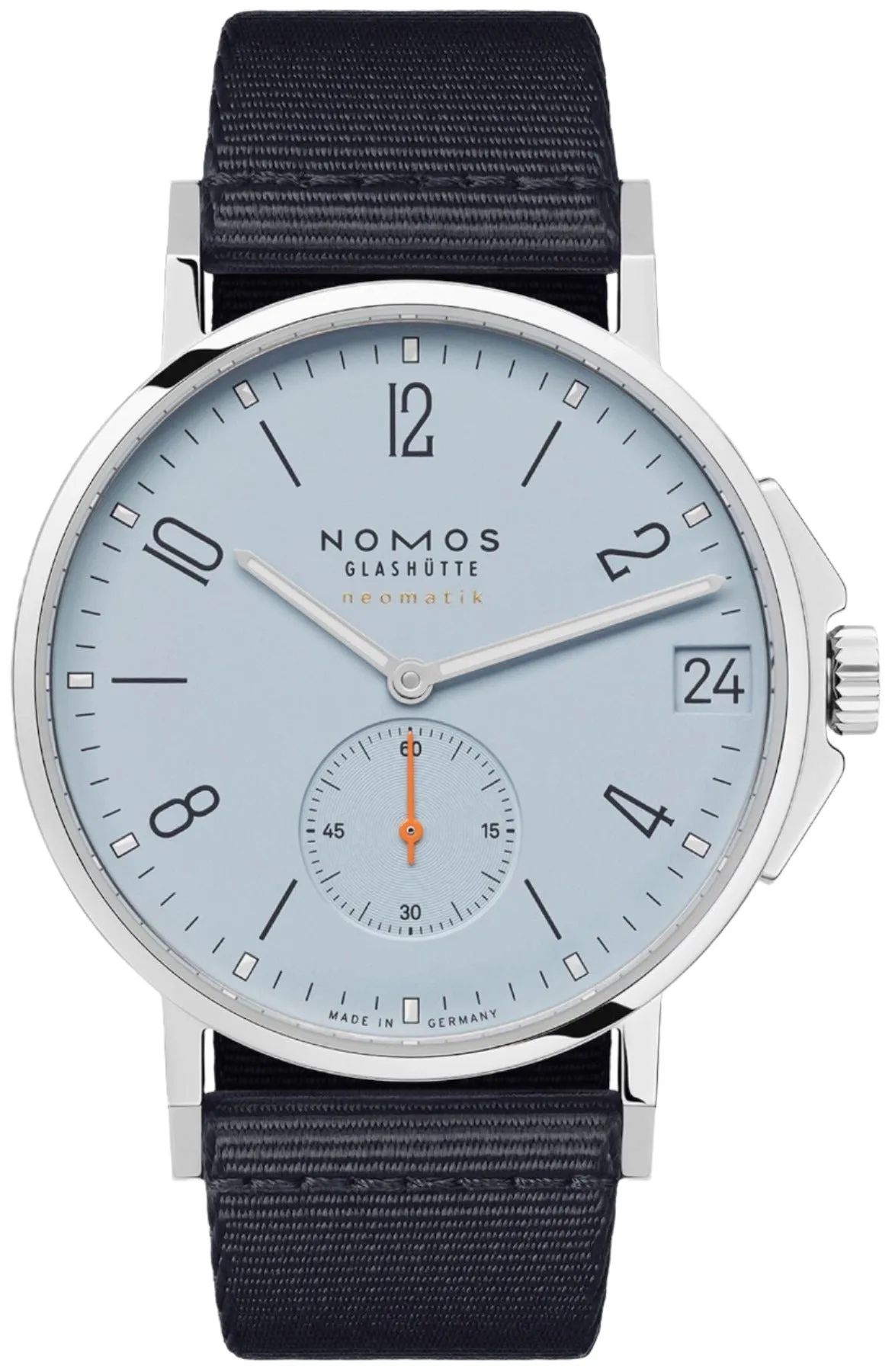 Nomos Glashutte Ahoi Neomatik 38 Date Sky Steel Back Watch sold by C.W. Sellors