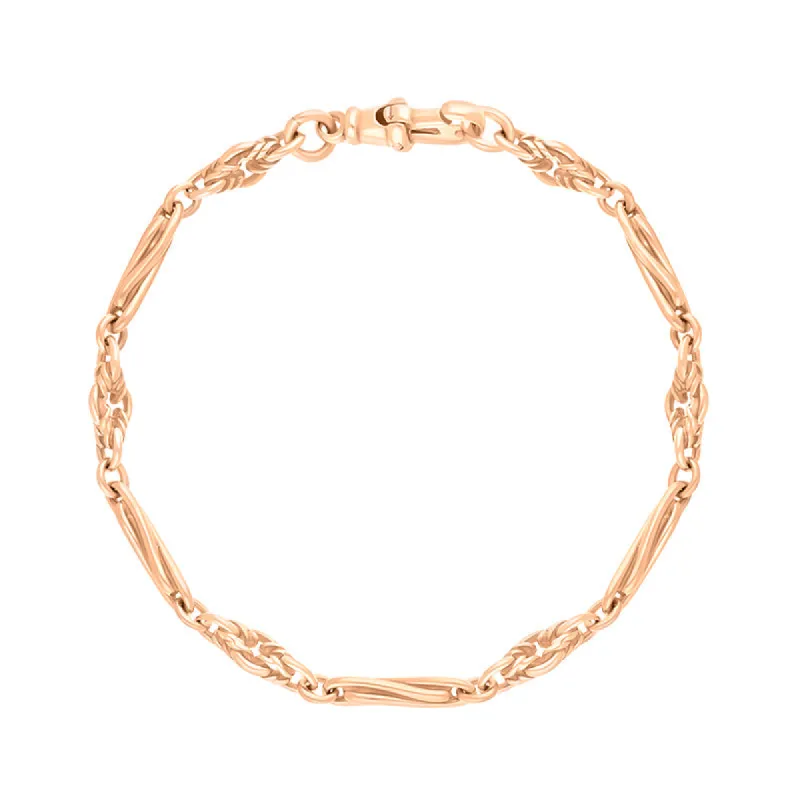 18ct Rose Gold Twist Byzantine Handmade Bracelet sold by C.W. Sellors