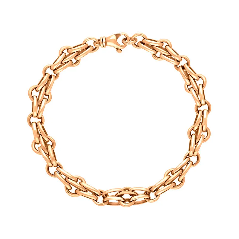 9ct Rose Gold Multi Link Cable Chain Bracelet sold by C.W. Sellors