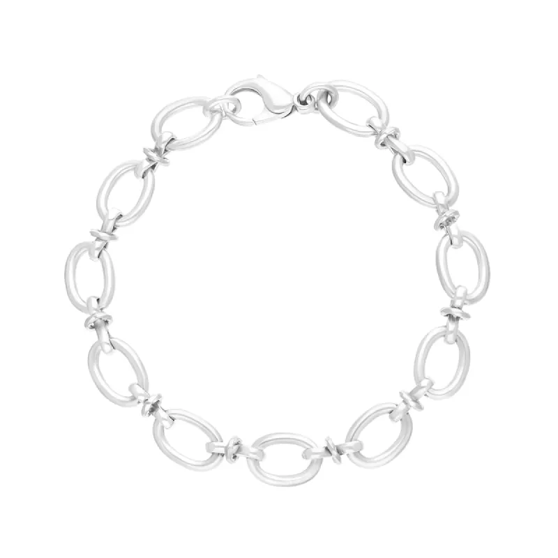 Sterling Silver Oval Link Handmade Bracelet sold by C.W. Sellors