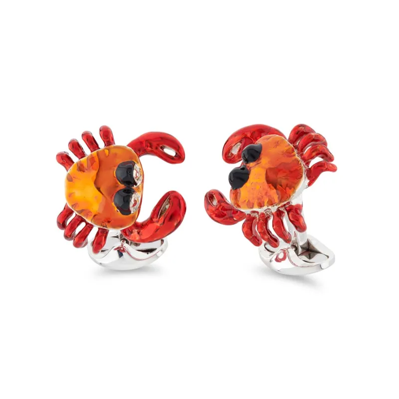 Deakin & Francis Sterling Silver Crab Cufflinks sold by C.W. Sellors