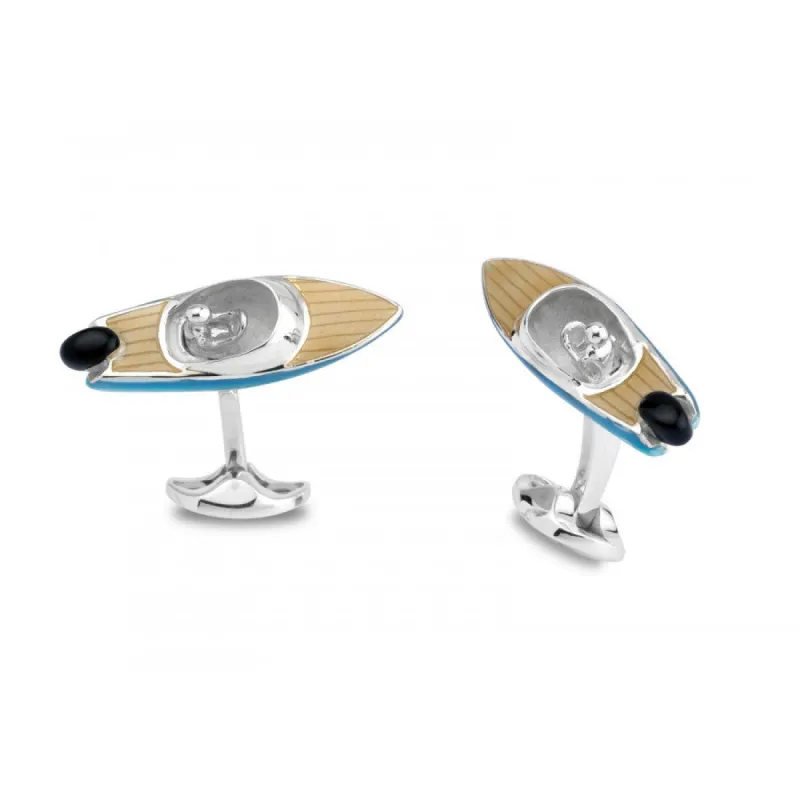 Deakin & Francis Sterling Silver Speed Boat Cufflinks sold by C.W. Sellors