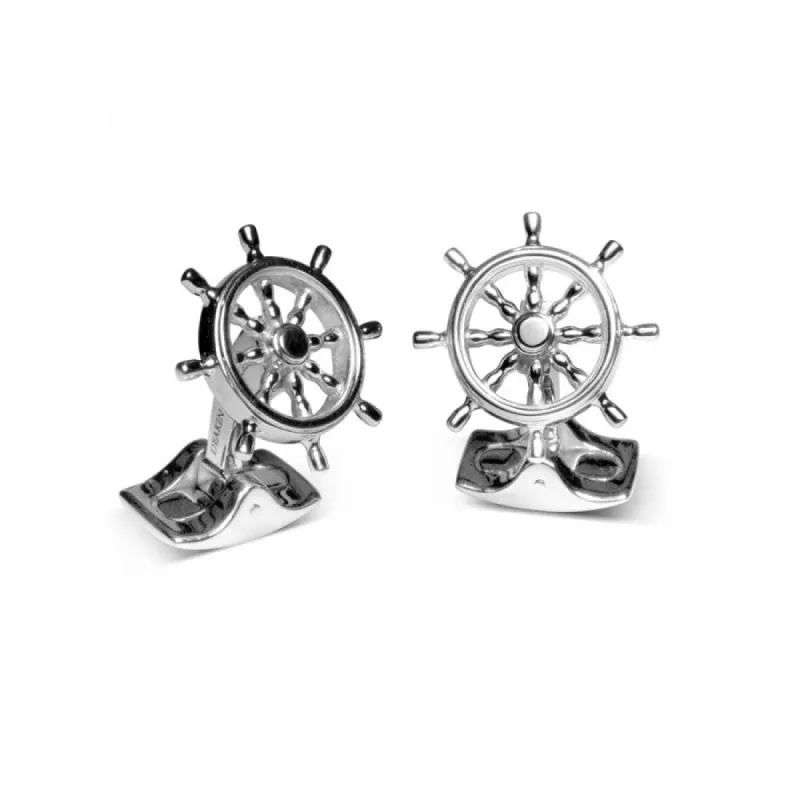 Deakin & Francis Ship Wheel Cufflinks sold by C.W. Sellors