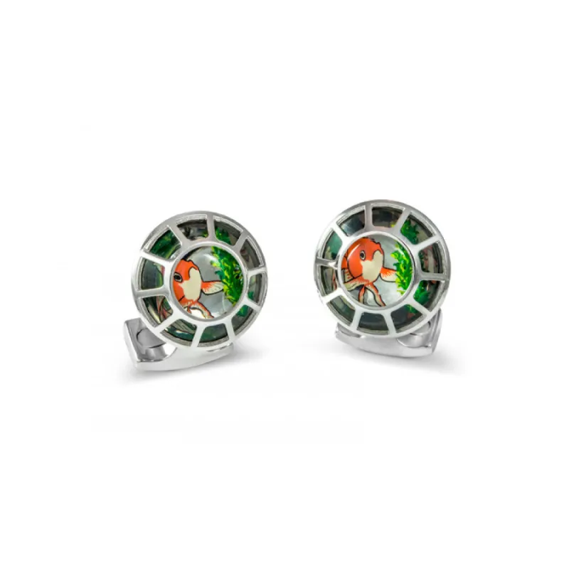 Deakin & Francis Porthole Cufflinks sold by C.W. Sellors