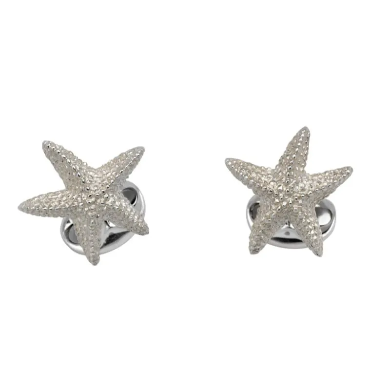 Deakin & Francis Sterling Silver Starfish Cufflinks sold by C.W. Sellors