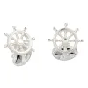Deakin & Francis Sterling Silver Ship Wheel Cufflinks sold by C.W. Sellors