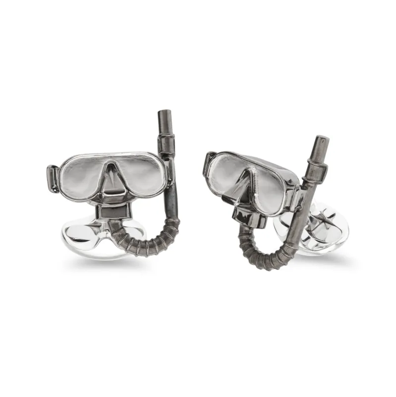 Deakin & Francis Sterling Silver Snorkel Cufflinks sold by C.W. Sellors