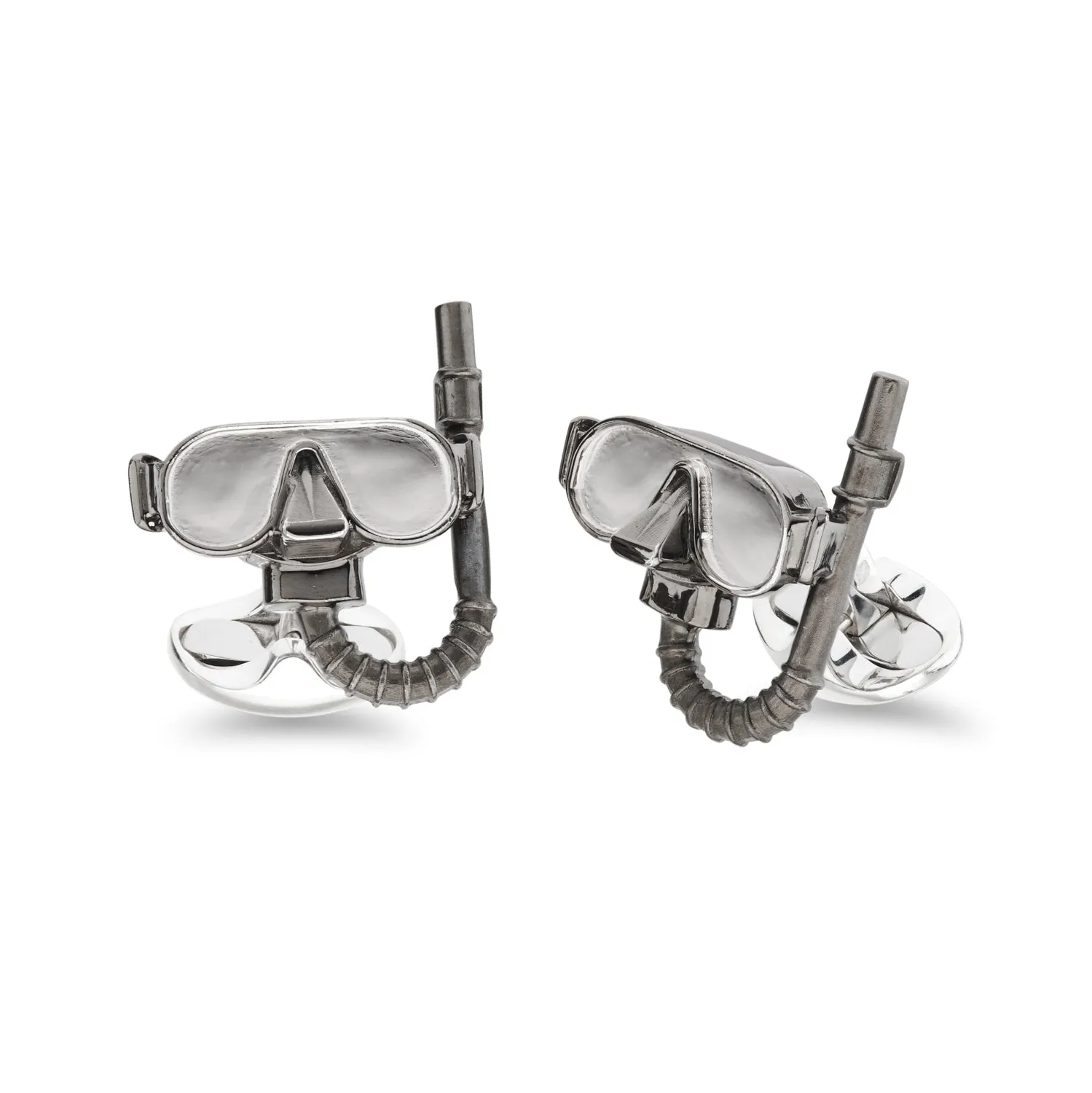 Deakin & Francis Sterling Silver Snorkel Cufflinks sold by C.W. Sellors