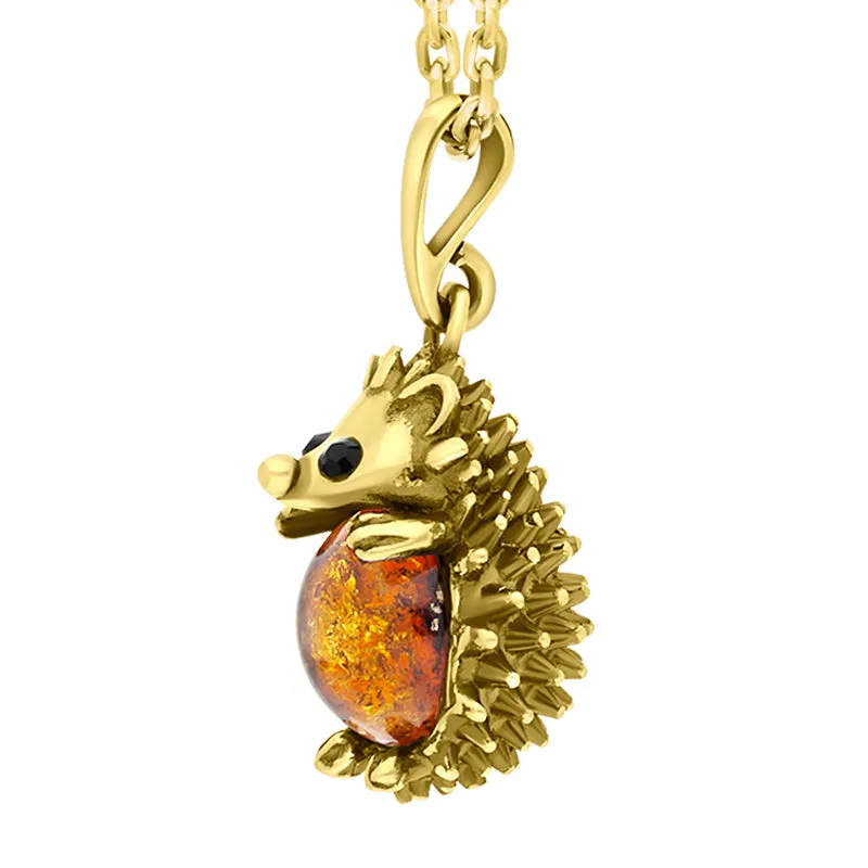 9ct Yellow Gold Amber Large Hedgehog Necklace sold by C.W. Sellors product image thumbnail 2