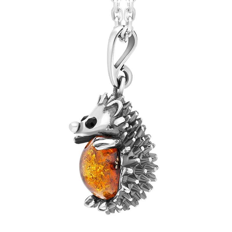 Sterling Silver Amber Large Hedgehog Necklace sold by C.W. Sellors product image thumbnail 2