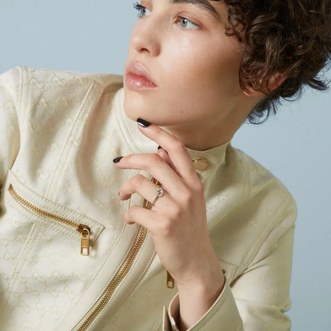 Gucci Interlocking 18ct White Gold 0.12ct Diamond Ring D sold by C.W. Sellors product image thumbnail 5