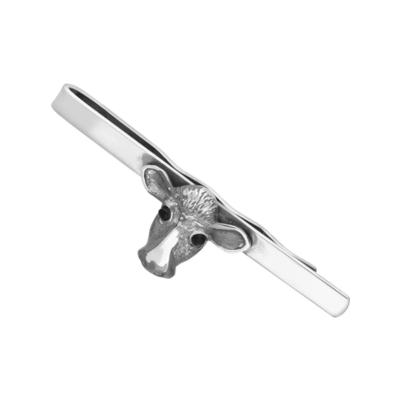 Sterling Silver Whitby Jet Cow Tie Slide sold by C.W. Sellors