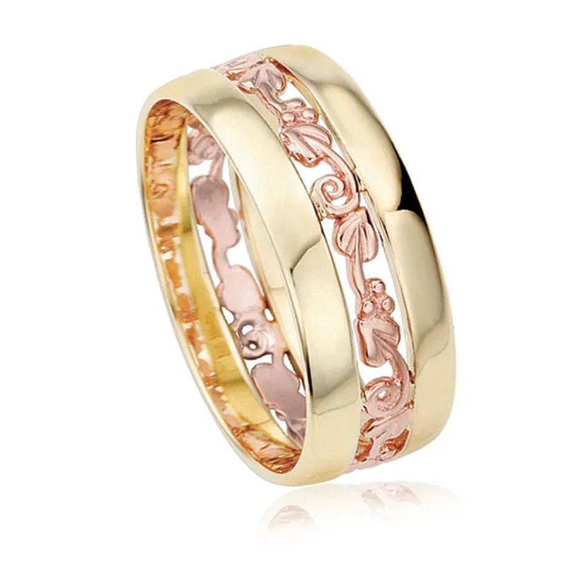 Clogau Tree of Life Yellow Gold Wide Band Ring D sold by C.W. Sellors