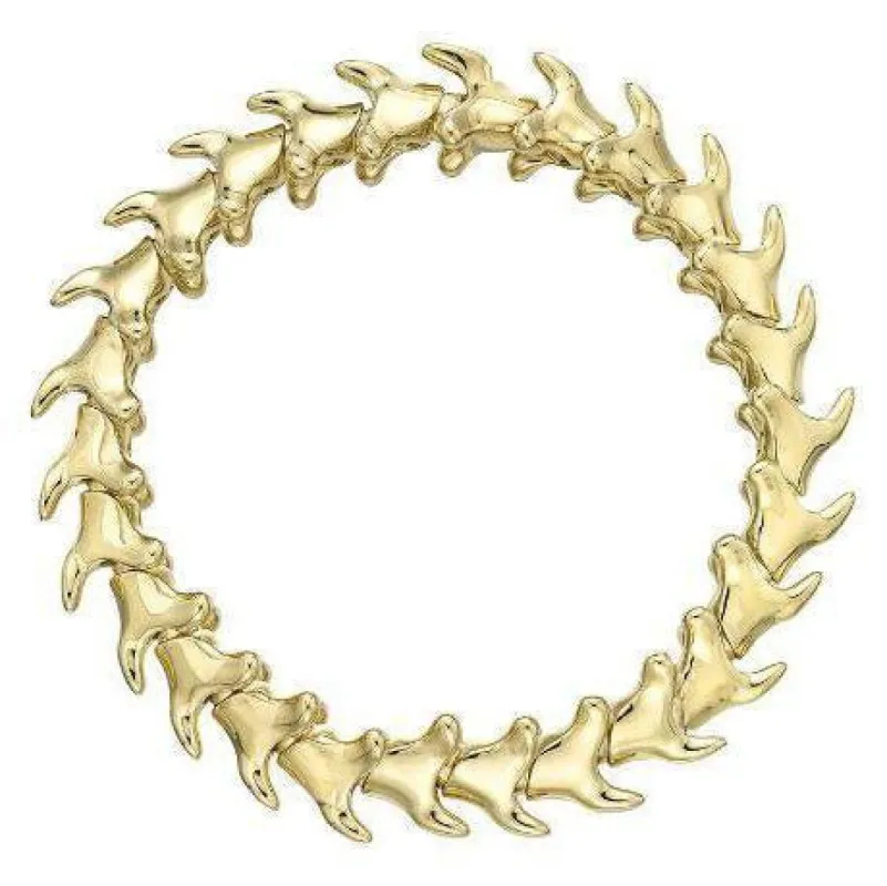 Shaun Leane Serpent Trace 18ct Yellow Gold Plated Sterling Silver Wide Bracelet sold by C.W. Sellors