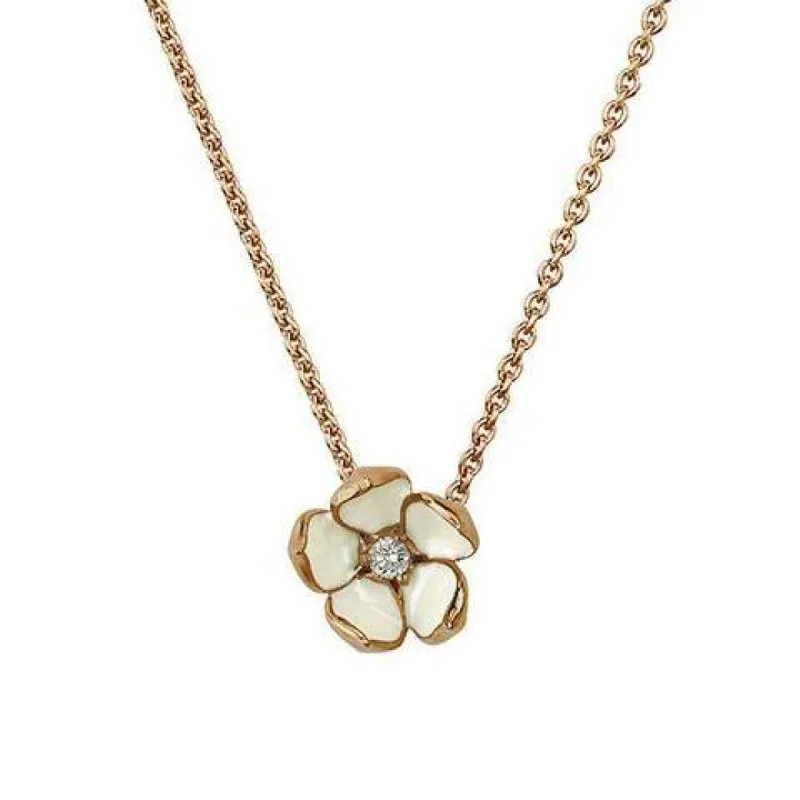 Shaun Leane Cherry Blossom 18ct Rose Gold Plated Sterling Silver Diamond Large Necklace sold by C.W. Sellors