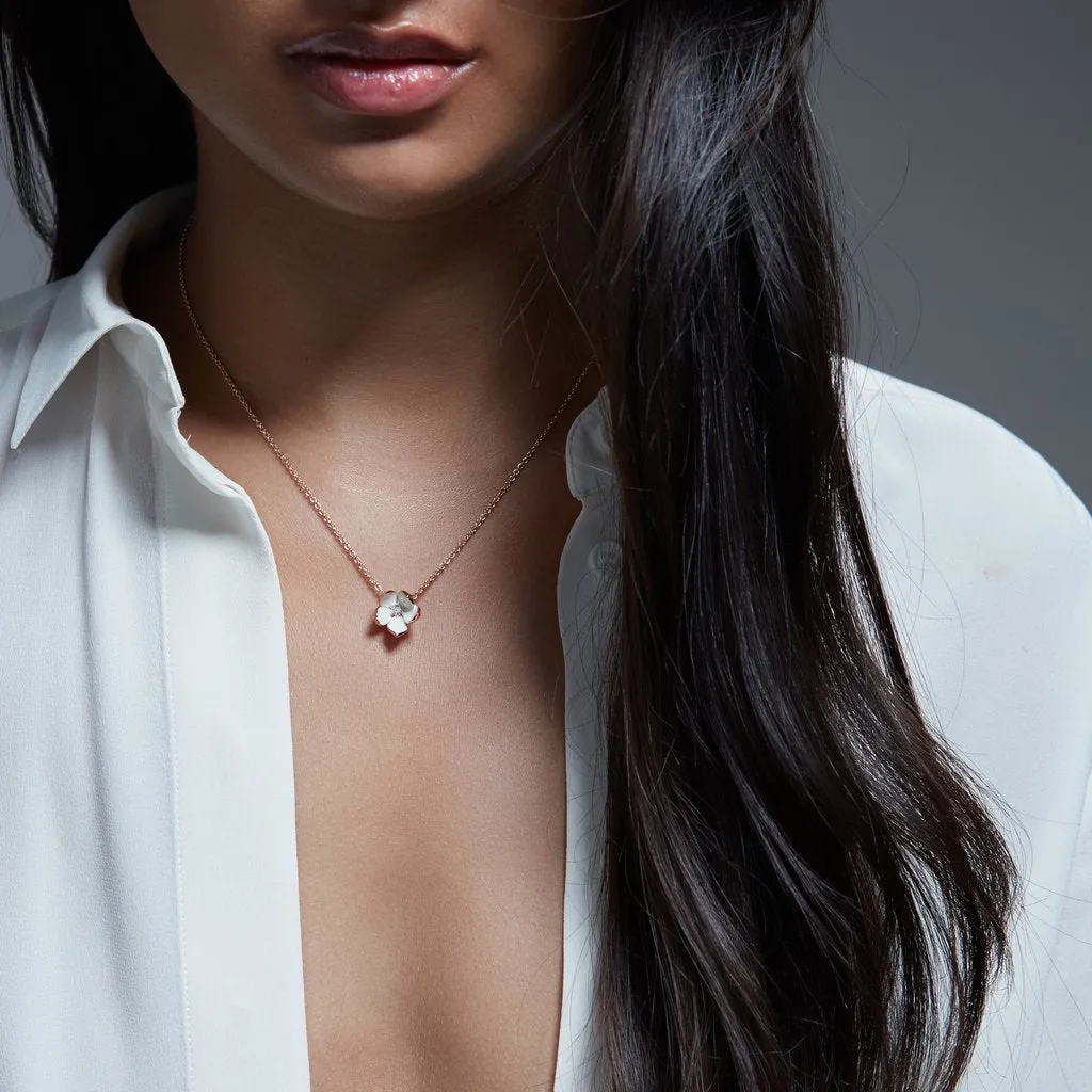 Shaun Leane Cherry Blossom 18ct Rose Gold Plated Sterling Silver Diamond Large Necklace sold by C.W. Sellors product image thumbnail 2