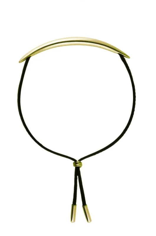 Shaun Leane Quill 18ct Yellow Gold Plated Sterling Silver Leather Bracelet sold by C.W. Sellors