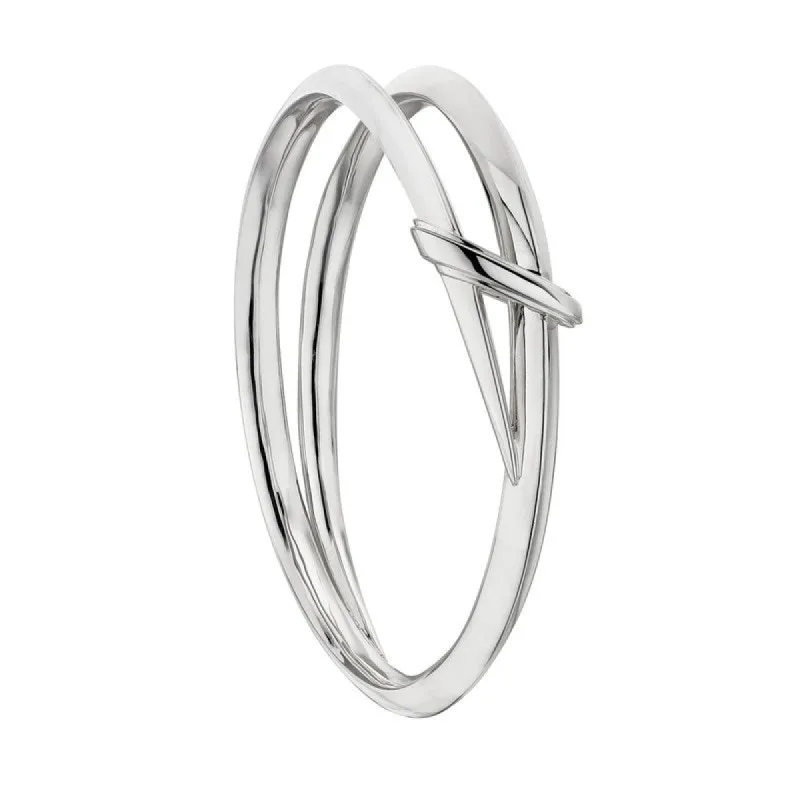 Shaun Leane Sabre Deco Sterling Silver Twist Bangle sold by C.W. Sellors